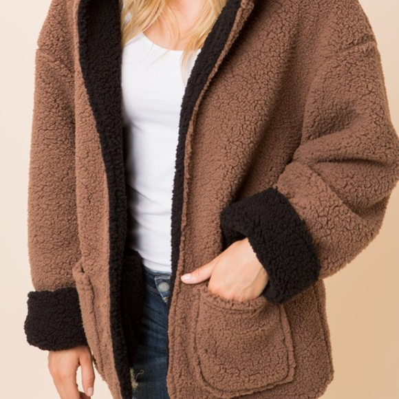 *1 LEFT*  Plush, REVERSIBLE & Soft Jacket Hoodie - Picture 4 of 8